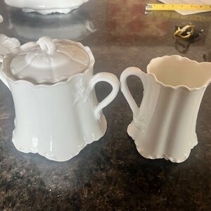 Haviland Limoges France Vine Finial pattern Sugar and Creamer Set